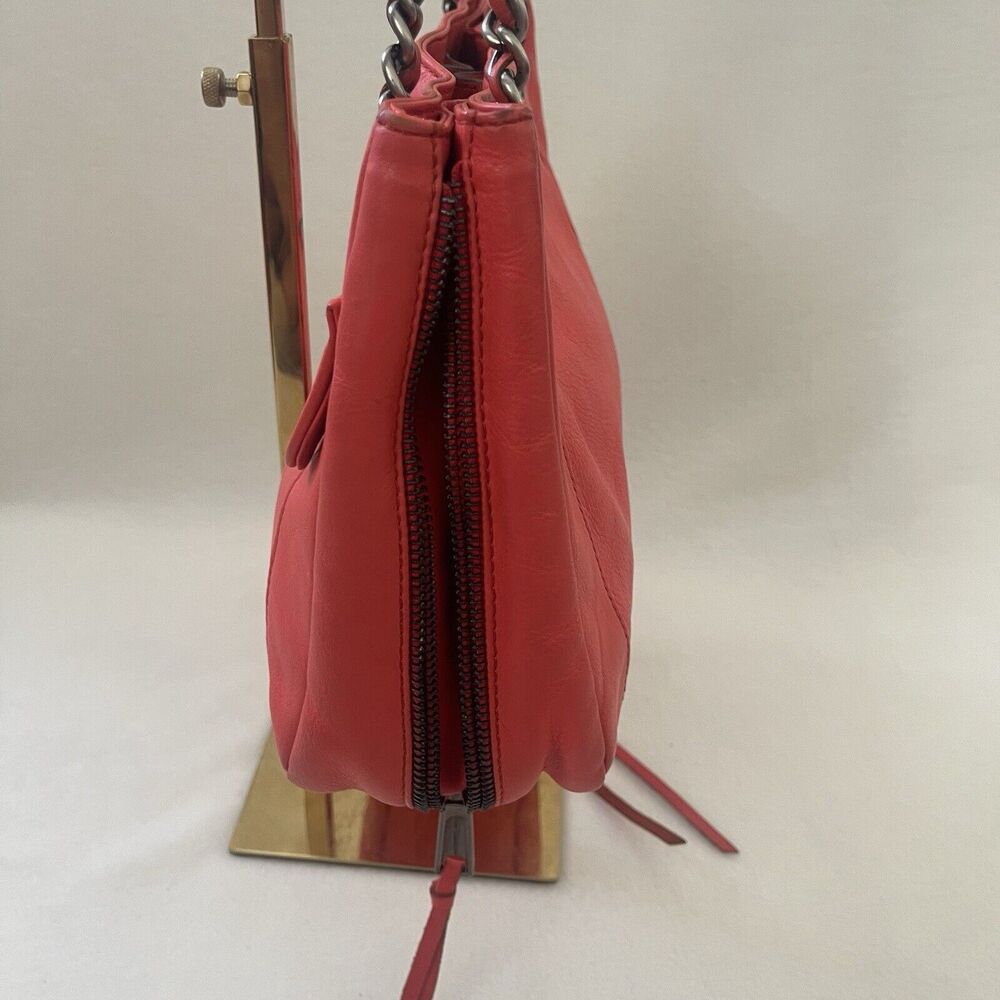 Rebecca Minkoff Swing Chain Orange Persimmon Leather Shoulder Bag - Picture 15 of 16